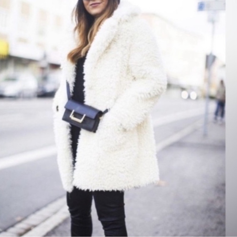 Women’s Wish “off white” plush Sherpa Jacket/Coat